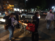  بالصور: اصابة طفيفة لسيدة بحادث طرق قرب مسجد النزهة بيافا 